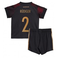 Deutschland Antonio Rudiger #2 Auswärts Trikotsatz Kinder WM 2022 Kurzarm (+ Kurze Hosen)